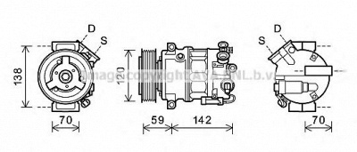 AVA QUALITY COOLING olk577 -  Компрессор, кондиционер